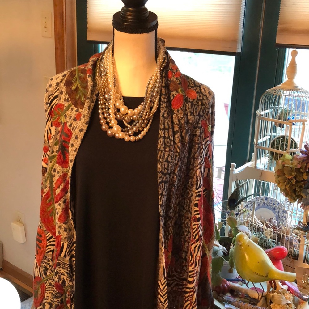 Embroidered Elegance! XL cardigan by Soft Surroundings